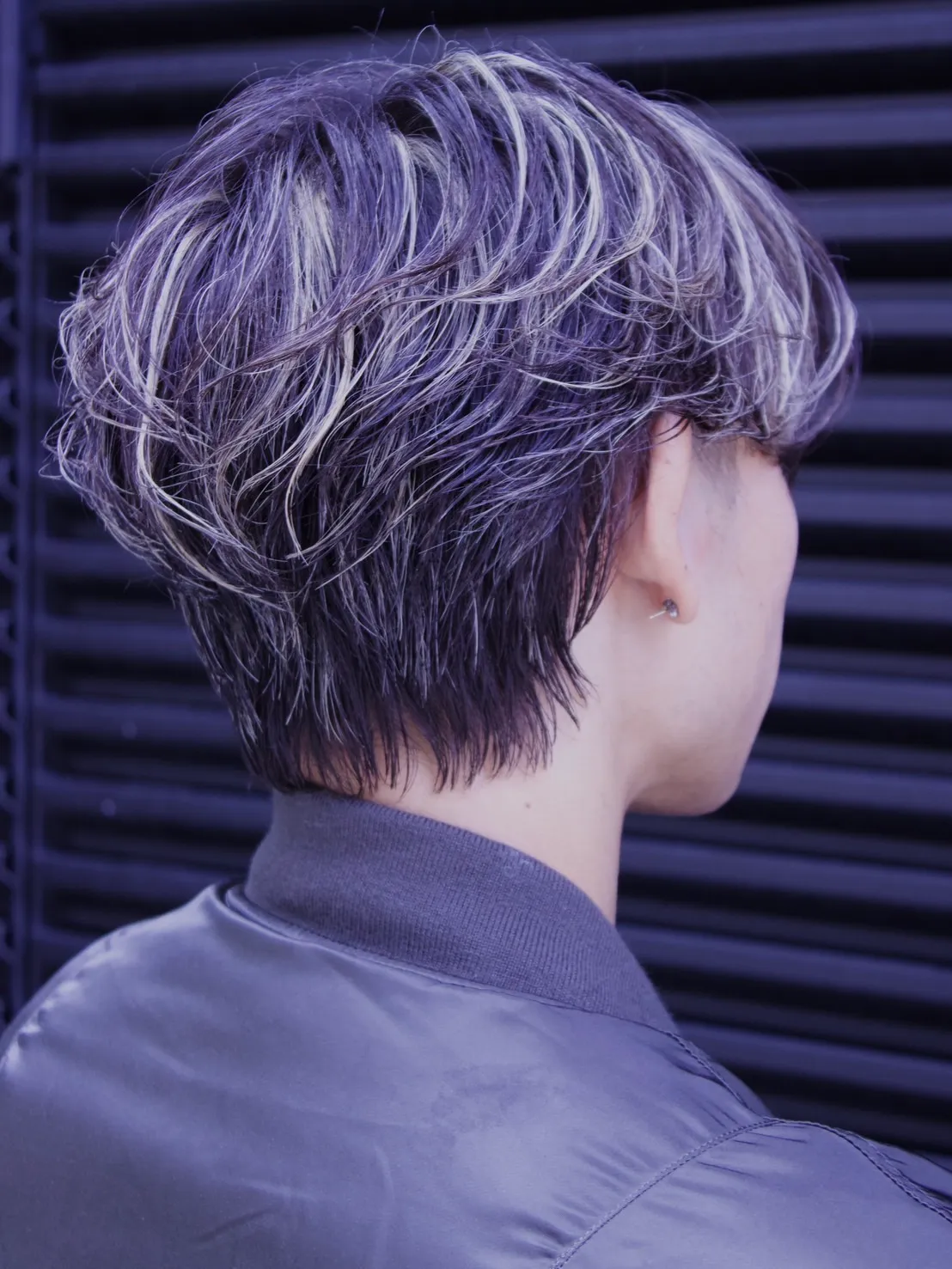 ハイライト×センターパート