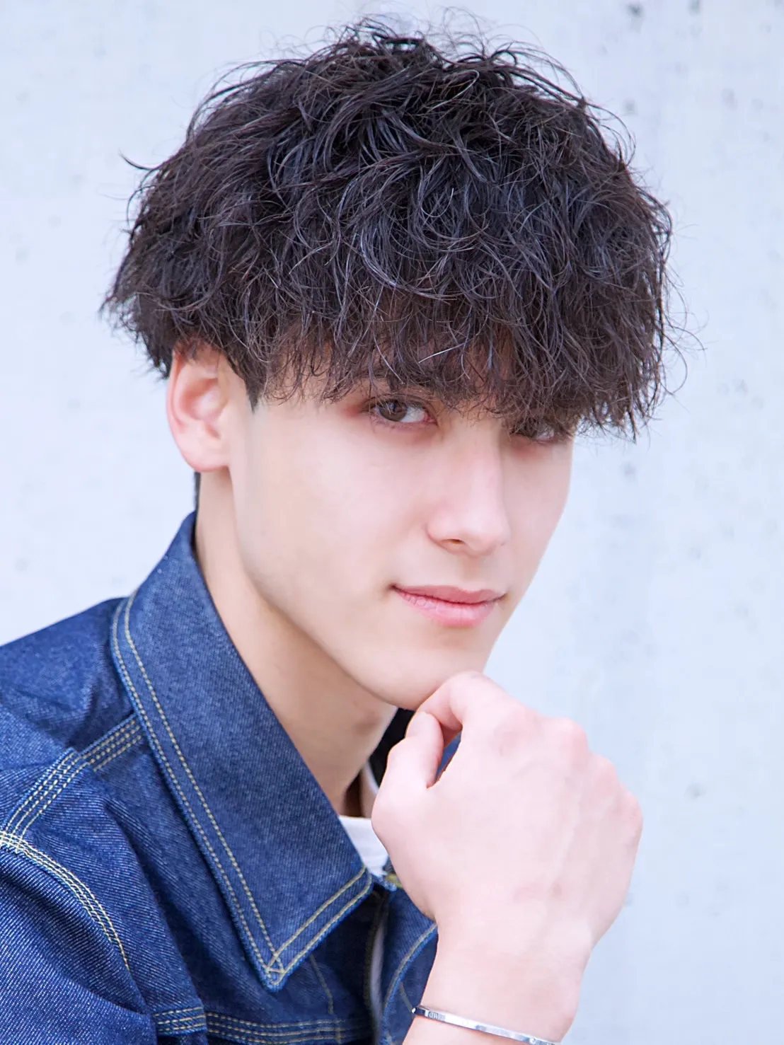 マッシュ×無造作パーマ